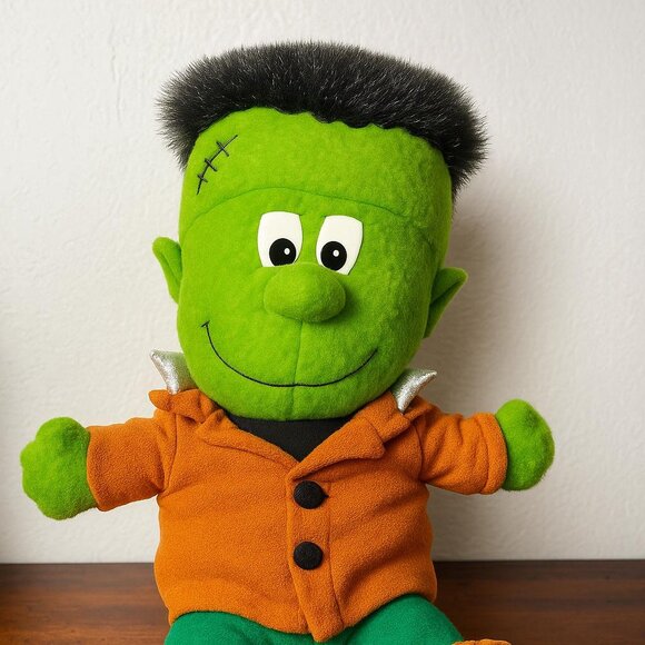 Vintage Softkins Witch Plush Doll with Broom – Halloween Decor - Picture 1 of 3